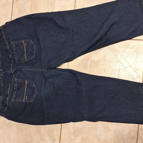 q Catherines Blue Relaxed Fit Jeans Size 28W Petite - Picture 3 of 4